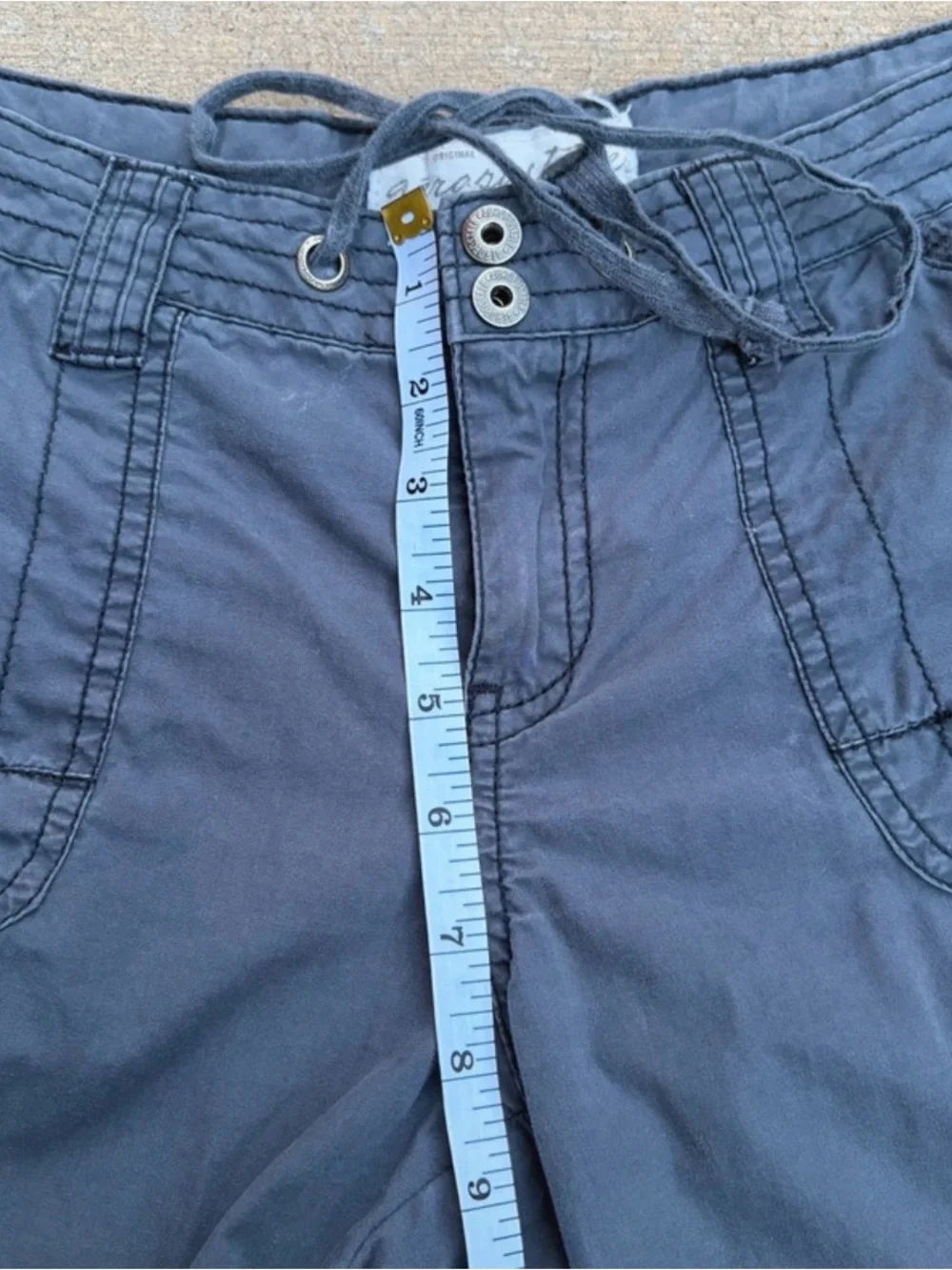 Aéropostale Y2K Blue Capri Low Rise Bottoms Pants 100% Cotton Women’s 7/8 Fits 6